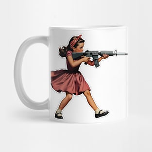 The Little Girl and a Gun Mug